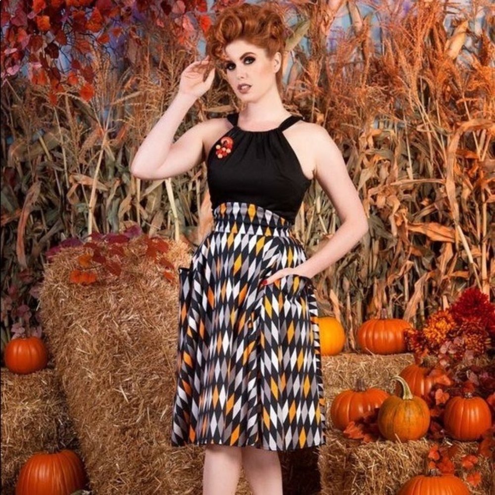 Halloween Harlequin Corset Skirt